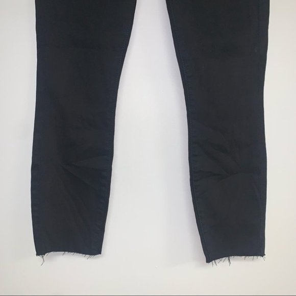 7  for all Mankind B(air) Denim The Ankle Skinny Jeans Black Raw Hem Size‎ 24 - Picture 8 of 12